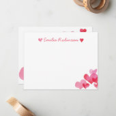 女の子の文房具セット ノートカード (正面/裏面インサイチュ)