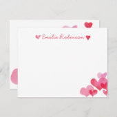 女の子の文房具セット ノートカード (正面/裏面)