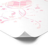 女の子の新生児誕生統計の発表 ポスター (角)