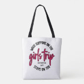 女の子の旅で何が起こおもしろいるカスタム トートバッグ (裏面)