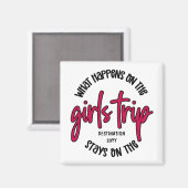 女の子の旅で何が起こおもしろいるカスタム マグネット (正面/裏面)