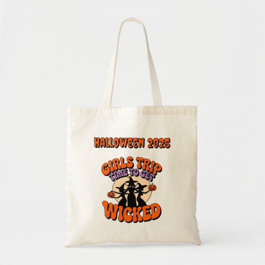 女の子の旅の時間を取得する邪悪なレトロ魔女キャンディ トートバッグ (正面)