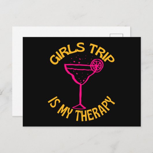 女の子の旅は私のセラピー ポストカード (正面/裏面)