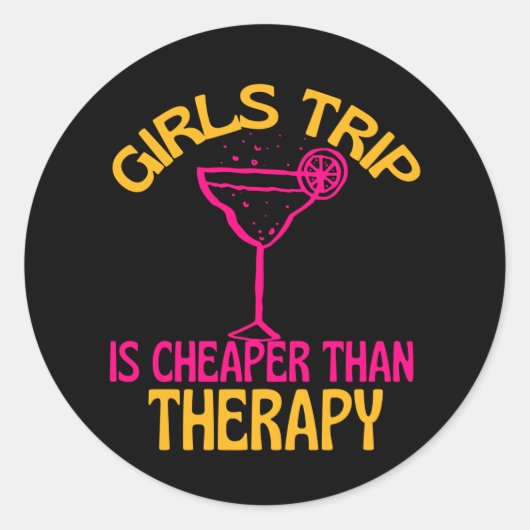 女の子の旅は私のセラピー ラウンドシール (正面)