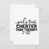 女の子の旅より安いセラピーおもしろい休暇 サンキューカード (正面/裏面)