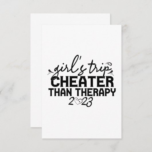 女の子の旅より安いセラピーおもしろい休暇 サンキューカード (正面/裏面)