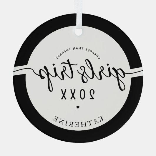 女の子の旅より安いセラピーカスタムガールズバカイ ガラスオーナメント (裏面)