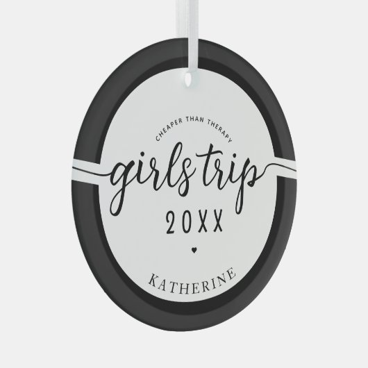 女の子の旅より安いセラピーカスタムガールズバカイ ガラスオーナメント (正面右)