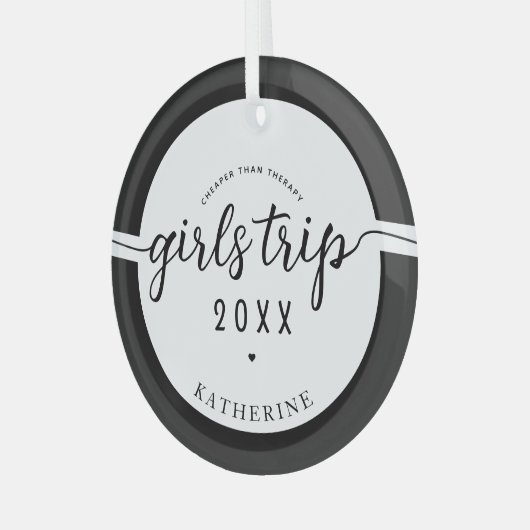 女の子の旅より安いセラピーカスタムガールズバカイ ガラスオーナメント (正面左)