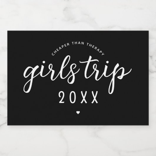 女の子の旅より安いセラピーカスタムバケーション スパークリングワインラベル (シングルラベル)