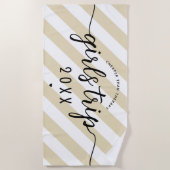 女の子の旅より安いセラピーカスタムバケーション ビーチタオル (正面)