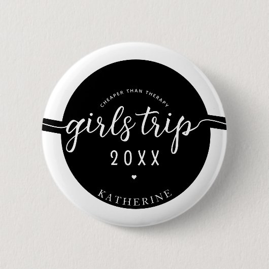 女の子の旅より安いセラピーカスタムバケーション 缶バッジ (正面)