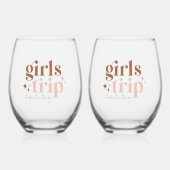 女の子の旅より安いセラピー歓迎バッグ ステムなしワイングラス (正面)