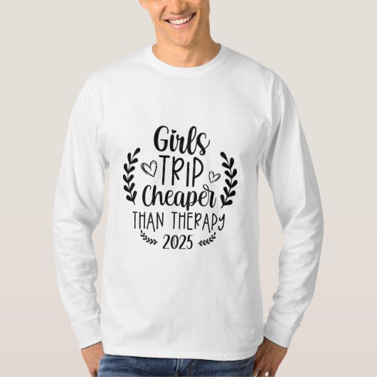 女の子の旅より安いセラピー2025 Tシャツ (正面)