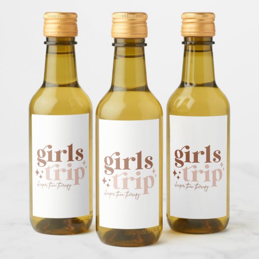 女の子の旅より安いセラピー ワインラベル (ボトル)