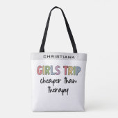 女の子の旅より安いセラピー |女子の週末 トートバッグ (裏面)