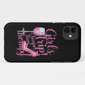 女の子の旅行はセラピーより安い ウィークエンド ワインパーティー Case-Mate iPhoneケース (裏面(横))