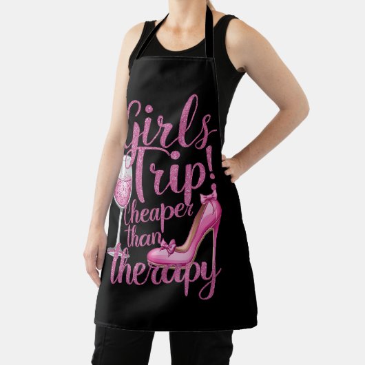 女の子の旅行よりも安いセラピー週末用ワインパーティー エプロン (インサイチュ)