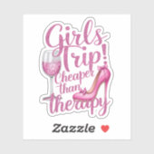 女の子の旅行よりも安いセラピー週末用ワインパーティー シール (シート)