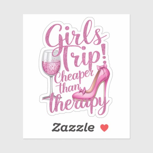 女の子の旅行よりも安いセラピー週末用ワインパーティー シール (シート)