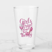 女の子の旅行よりも安いセラピー週末用ワインパーティー タンブラーグラス (正面)