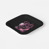 女の子の旅行よりも安いセラピー週末用ワインパーティー ペーパープレート (傾斜あり)