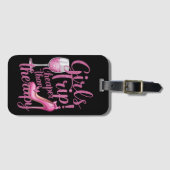 女の子の旅行よりも安いセラピー週末用ワインパーティー ラゲッジタグ (正面横)