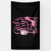 女の子の旅行よりも安いセラピー週末用ワインパーティー 横断幕 (縦)