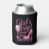 女の子の旅行よりも安いセラピー週末用ワインパーティー 缶クーラー (缶正面)