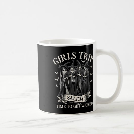 女の子の旅行サレムタイム邪悪な魔女を取得する コーヒーマグカップ (右)