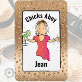 女の子の旅行チクズアおもしろいホイのための彼女のクルーズドア マグネット