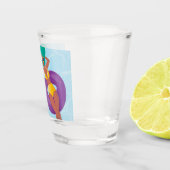 女の子の旅行，年，名前，プールの黒い女性 ショットグラス (右)