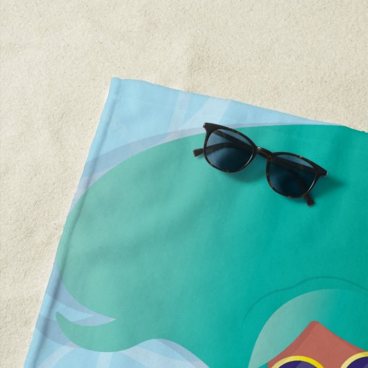 女の子の旅行，年，名前，プールの黒い女性 ビーチタオル (インサイチュ)