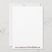 女の子の明るいピンク及びモダンなブラウンのデイジーの花のシャワー 招待状 (裏面)