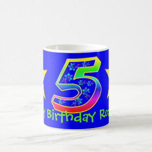 女の子の星の第5誕生日のマグ コーヒーマグカップ