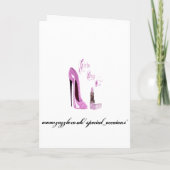 女の子の昼/夜のパーティの招待状 招待状 (裏面)