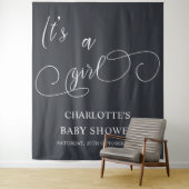 女の子の書道の赤モダンちゃんミニマルシャワーだ タペストリー (インサイチュ)