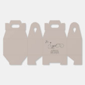 女の子の書道の赤モダンちゃんミニマルシャワーだ フェイバーボックス (見開き)