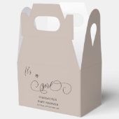 女の子の書道の赤モダンちゃんミニマルシャワーだ フェイバーボックス (見開き)