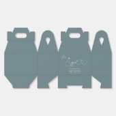 女の子の書道の赤モダンちゃんミニマルシャワーだ フェイバーボックス (見開き)