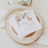 女の子の最初の誕生日の冬1鹿の誕生日 スタンダードカクテルナプキン