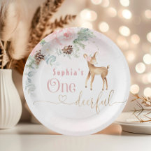 女の子の最初の誕生日の冬1鹿の誕生日