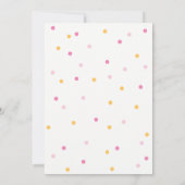 女の子の最初の誕生日の招待 招待状 (裏面)