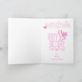 女の子の最初誕生日 カード (内部)