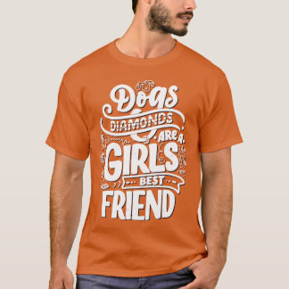 女の子の最高の友達は犬 vintage tシャツ