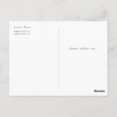 女の子の服シンプル水彩赤ちゃんシャワー ポストカード (裏面)