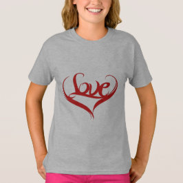 女の子の服ラブハート女の子の子Tシャツ Tシャツ