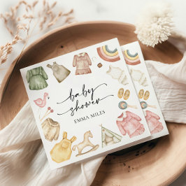 女の子の服 ベビーシャワーのナプキン スタンダードランチョンナプキン