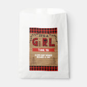 女の子の木の格子状の赤素朴ちゃんシャワーだ フェイバーバッグ (正面)