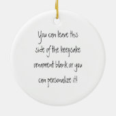 女の子の棒の姿のサッカーの写真のオーナメント セラミックオーナメント (裏面)